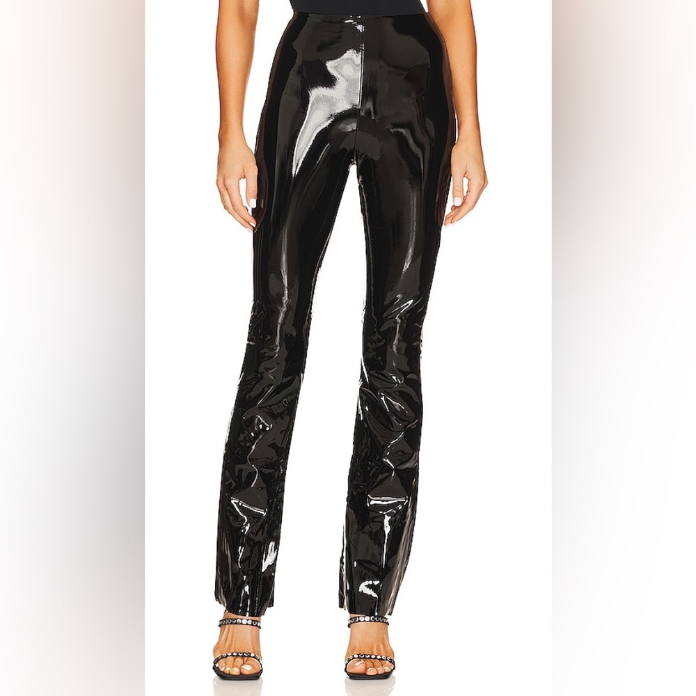 COMMANDO Faux Patent Leather Flare Legging XS Black